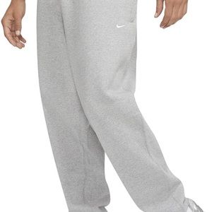 Nike grey essential swoosh heavyweight fleece joggers